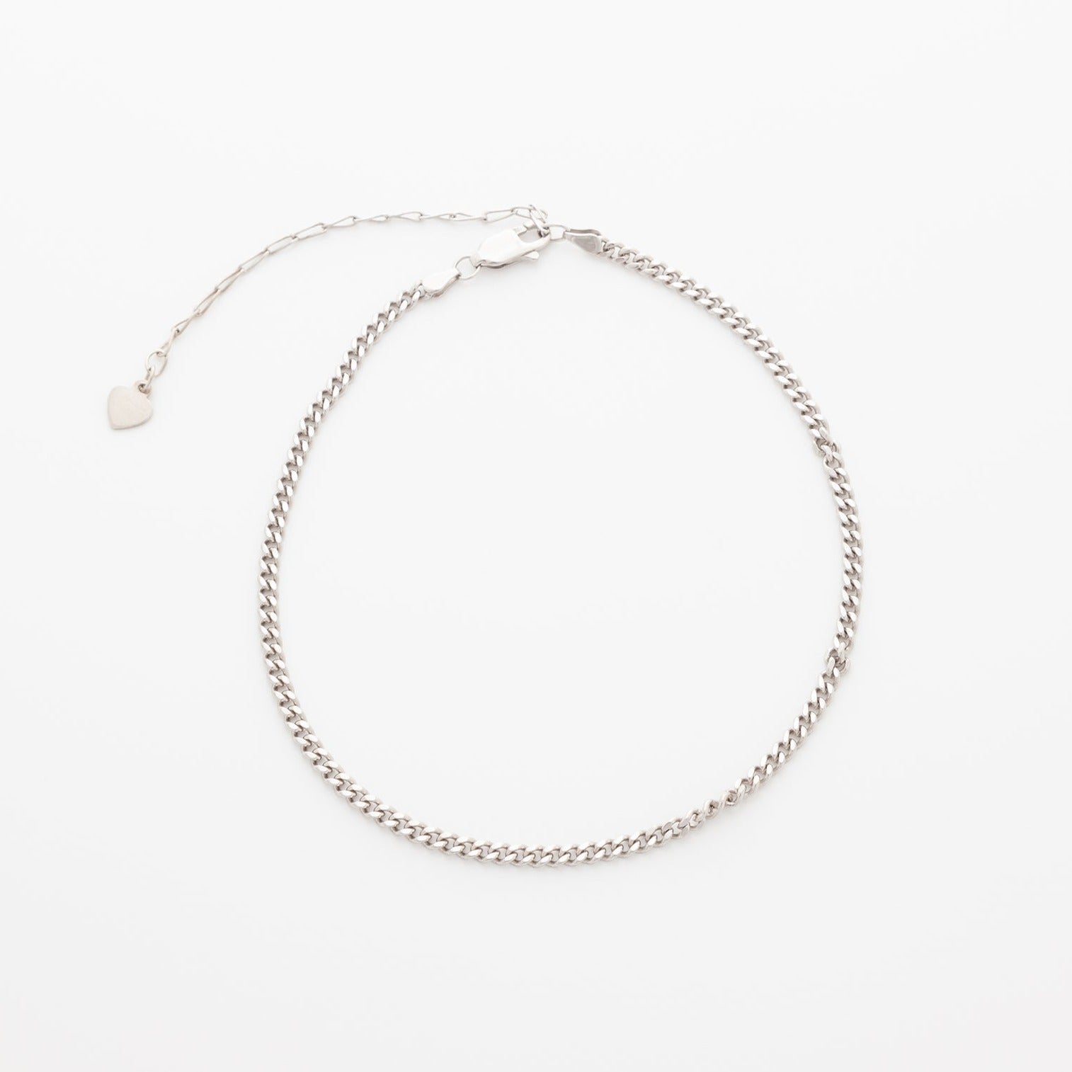 Cuban Chain Anklet in Silver