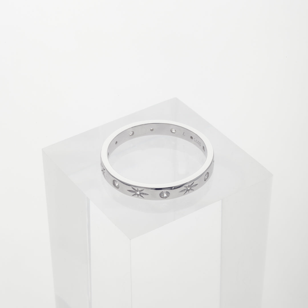 Celestial Band Ring in Silver