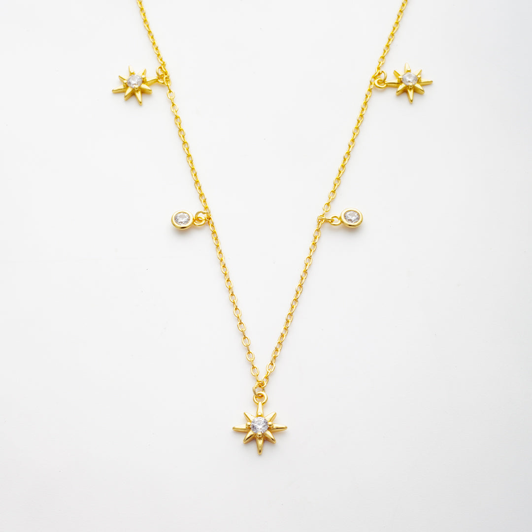 Celestial Charm Necklace in Gold