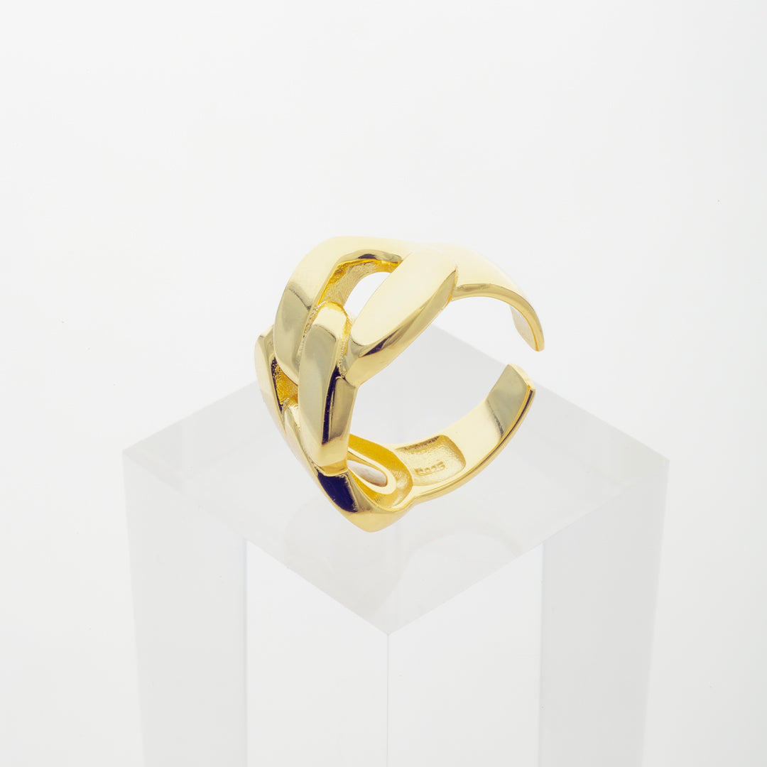 Cuban Chain Ring in Gold