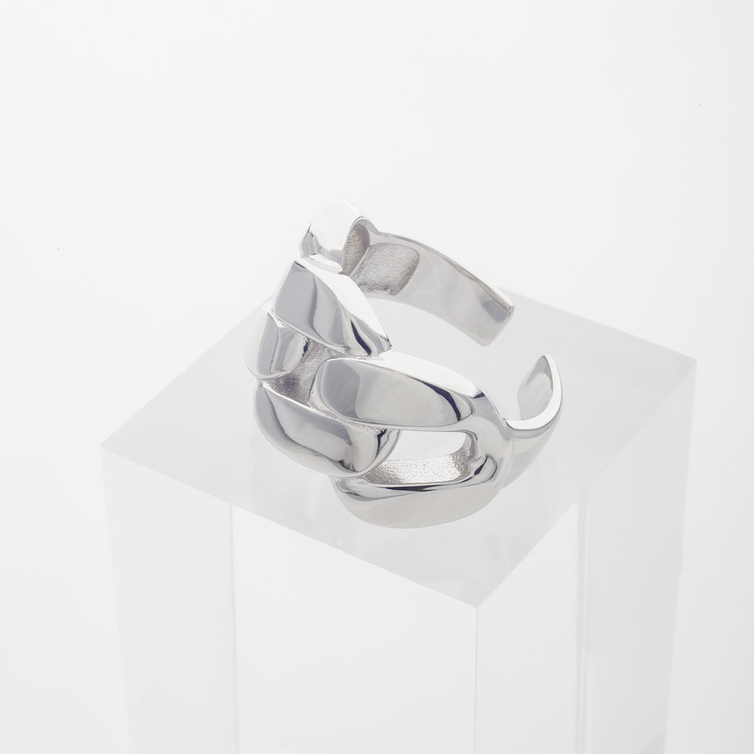 Cuban Chain Ring in Silver