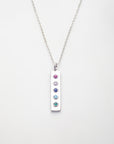 Lucy Bar Pendant Necklace in Silver