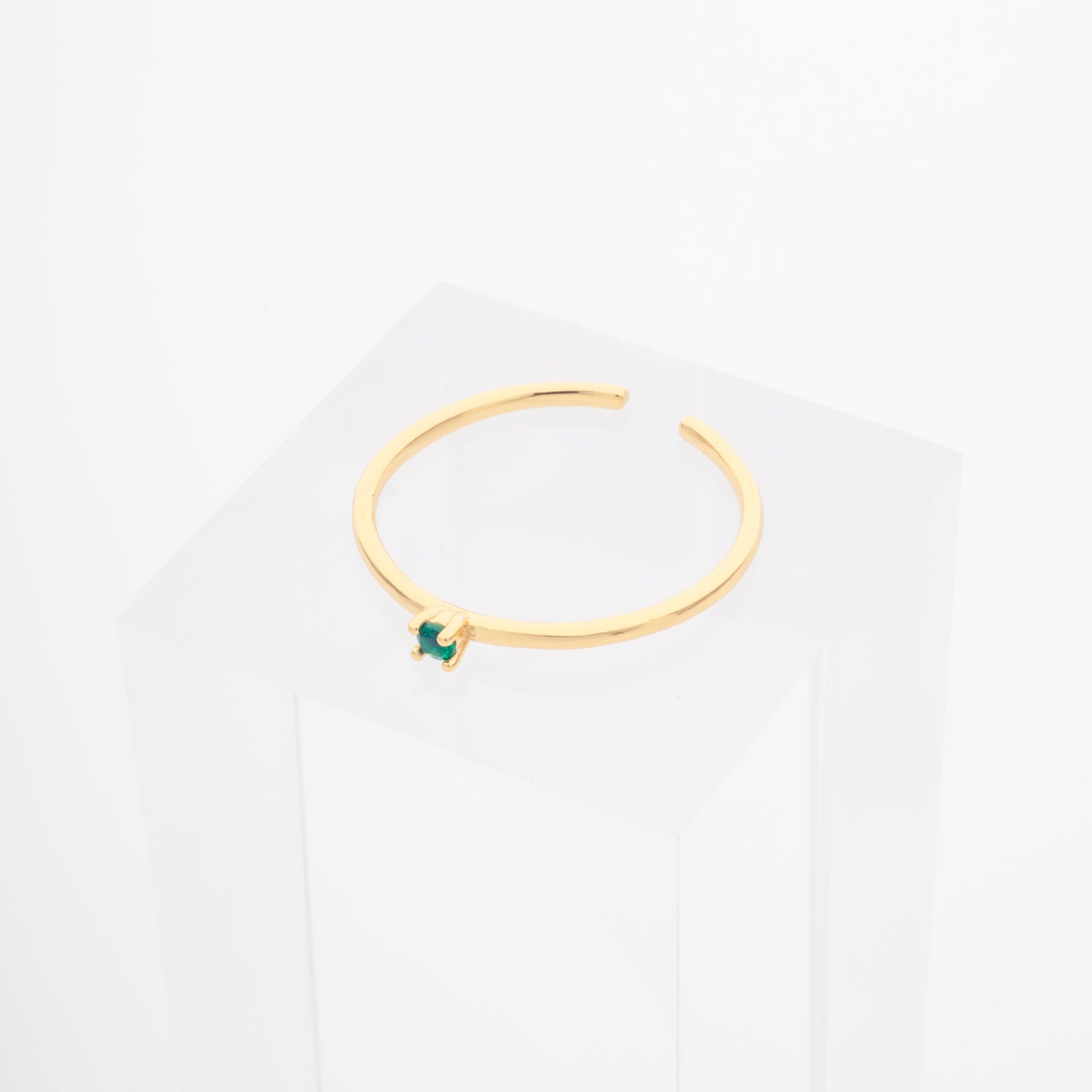 Minimal Ring in Green/Gold