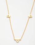 Skull Charm Necklace in Gold