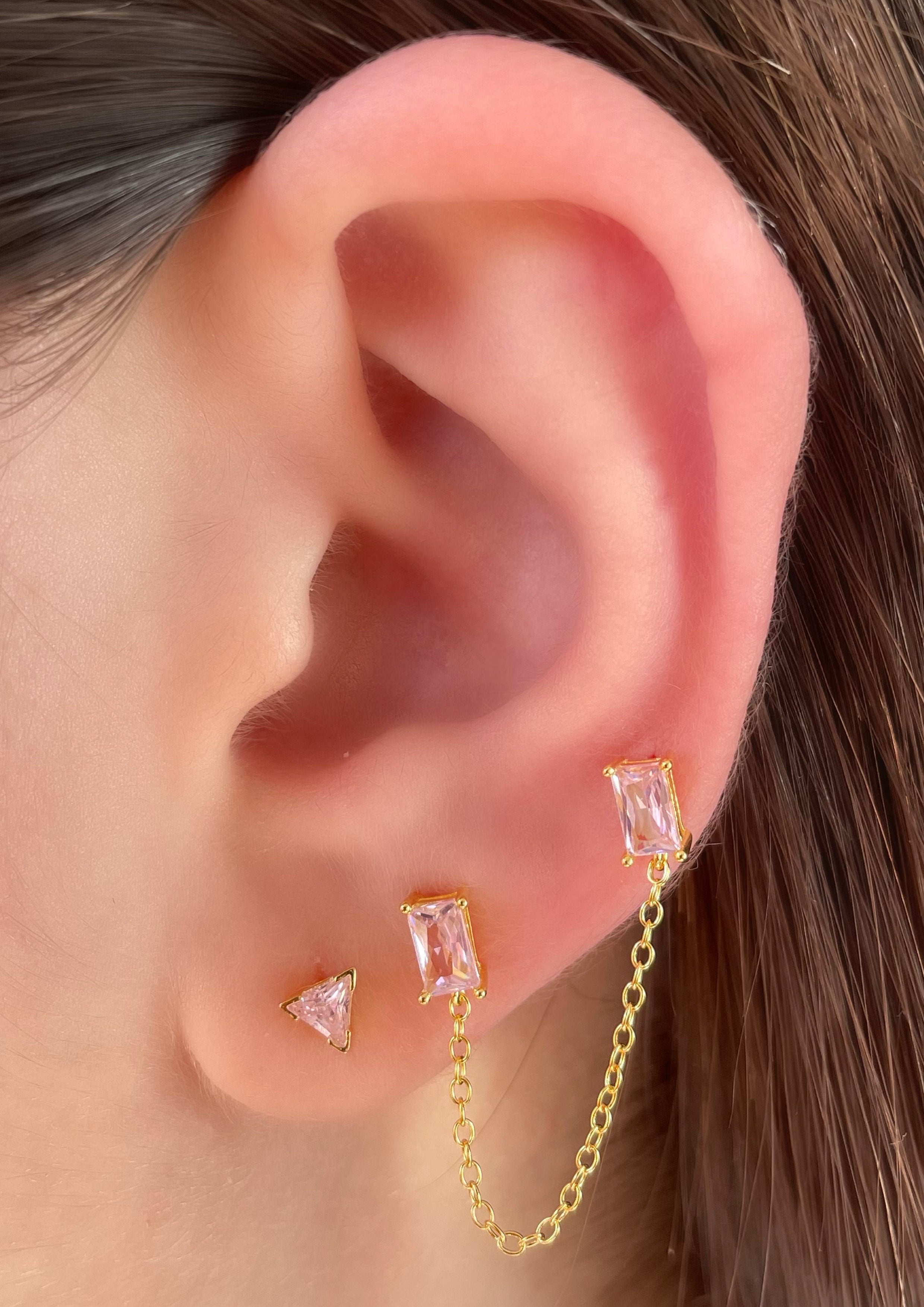 Tria Stud Earring in Light Pink (Single)