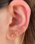 Tria Stud Earring in Light Pink (Single)