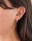Indie Ear Cuff in Gold/Green