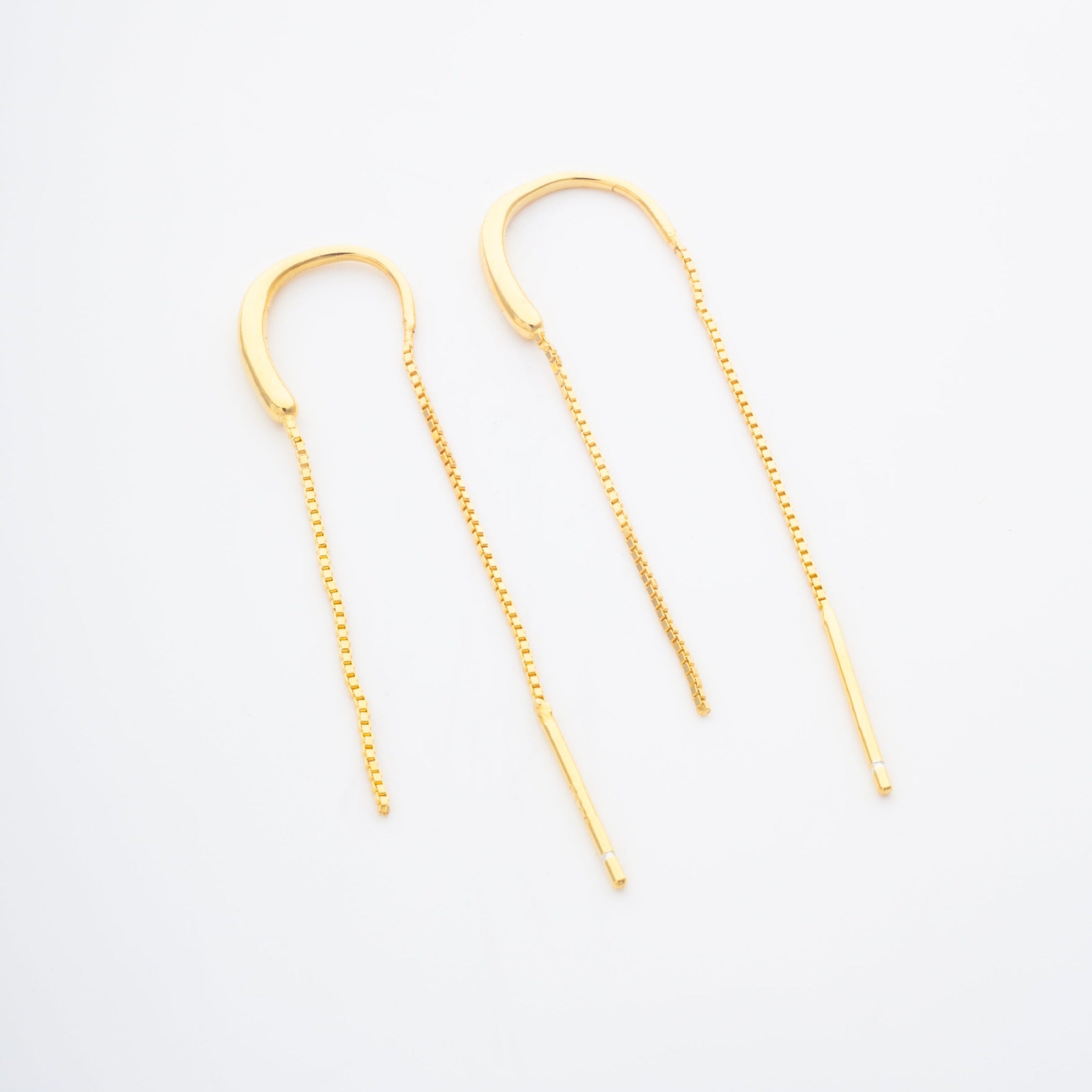 Threader Earrings in Gold