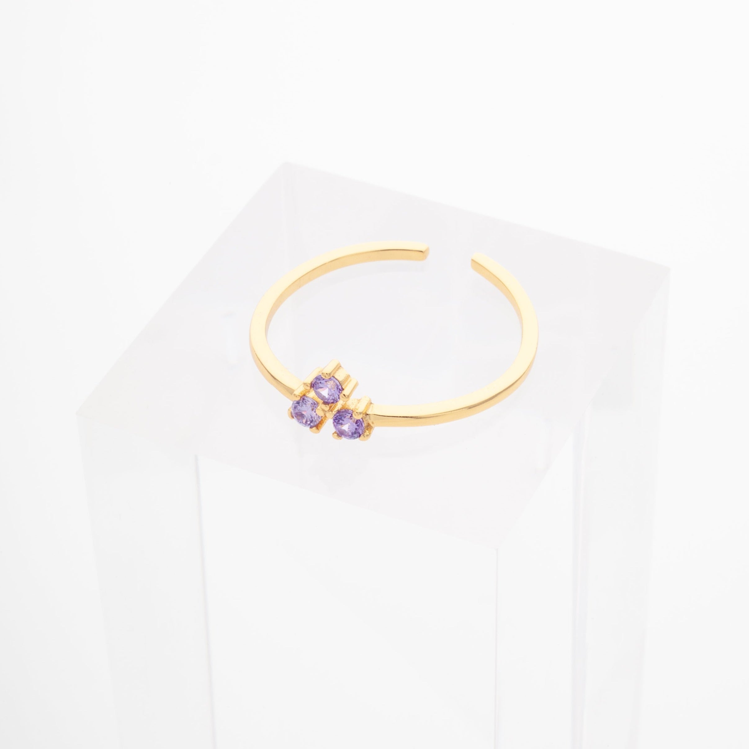 Trinity Ring in Lilac/Gold